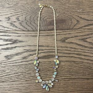 EUC Kids Crewcuts Pearl Necklace with Iridescent Crystals